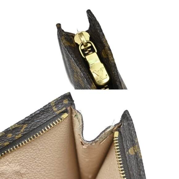 LOUIS VUITTON Logo BUCKET PM Pouch Bag Monogram Leather Brown France - Picture 13 of 13